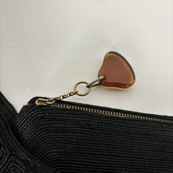 Genuine Corde' by Luxor Handbag Purse Triangular Black Handle Strap - Picture 6 of 16